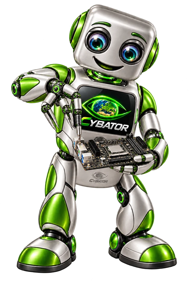 Cybator repariert eine Computerplatine