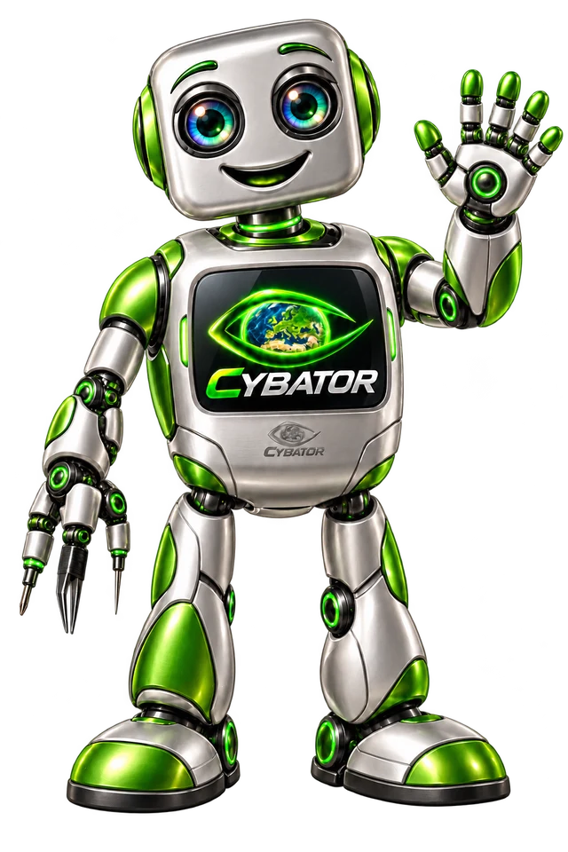 Cybator winkt dir zum Abschied